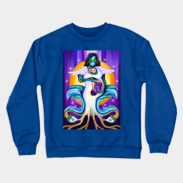 Eternal Maternal Matriarchal Bond Crewneck Sweatshirt by Art by Deborah Camp